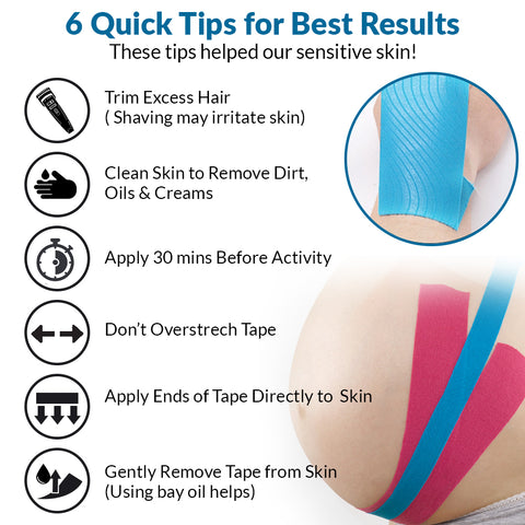 Pregnancy Tape Guide for Back & Belly Button Pain 